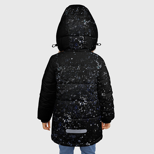 Зимняя куртка для девочки АТАКА ТИТАНОВ Attack on Titan брызги краски / 3D-Черный – фото 4
