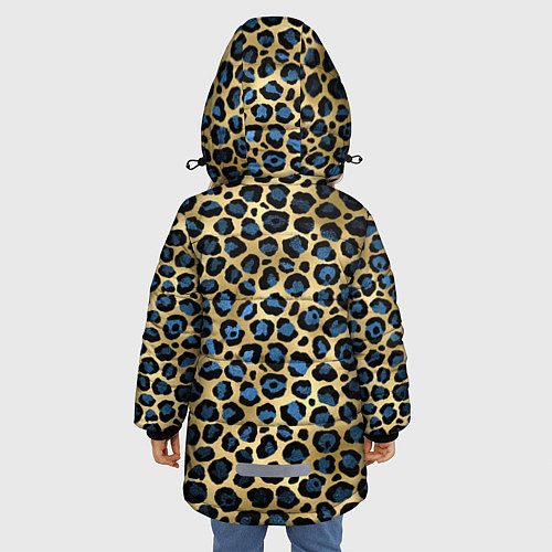 Зимняя куртка для девочки Стиль леопарда шкура леопарда / 3D-Черный – фото 4