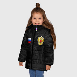 Куртка зимняя для девочки ФОРМА РОССИИ RUSSIA UNIFORM, цвет: 3D-черный — фото 2