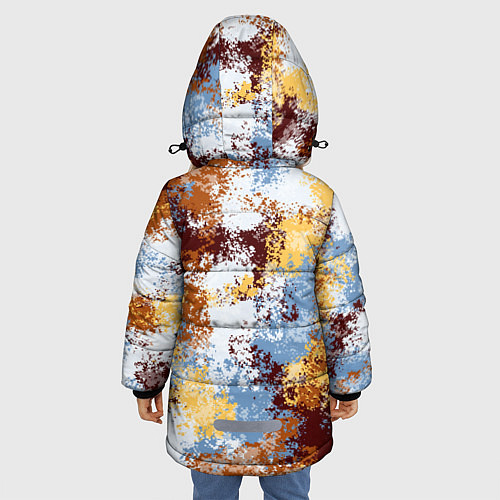 Зимняя куртка для девочки Камуфляж Василиск Капель / 3D-Черный – фото 4