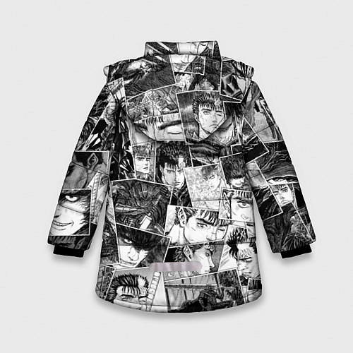 Зимняя куртка для девочки Berserk pattern / 3D-Светло-серый – фото 2