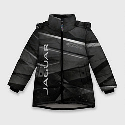 Куртка зимняя для девочки JAGUR ЯГУАР абстракция, цвет: 3D-светло-серый