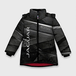 Куртка зимняя для девочки JAGUR ЯГУАР абстракция, цвет: 3D-красный