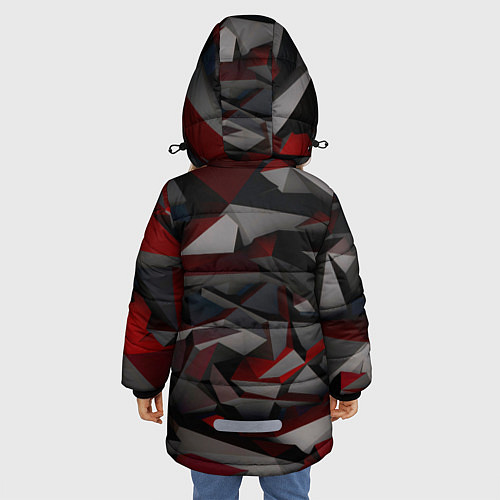 Зимняя куртка для девочки Toyota тойота abstraction / 3D-Черный – фото 4