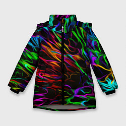 Куртка зимняя для девочки Neon pattern Vanguard, цвет: 3D-светло-серый