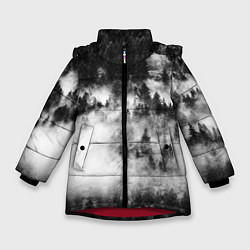 Зимняя куртка для девочки Мрачный лес - туман