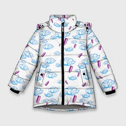 Куртка зимняя для девочки ARCANE League Of Legends ТАТУИРОВКА, цвет: 3D-светло-серый