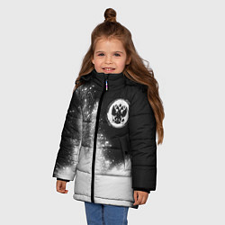 Куртка зимняя для девочки РОССИЯ - ГЕРБ - Краска, цвет: 3D-черный — фото 2