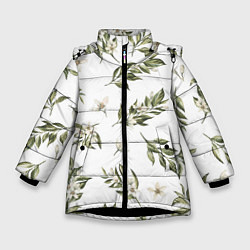 Зимняя куртка для девочки Цветы Цитрусовых