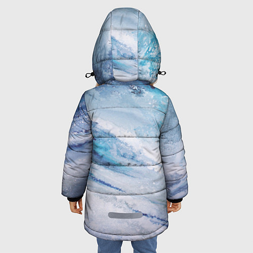 Зимняя куртка для девочки Противостояние волне / 3D-Черный – фото 4