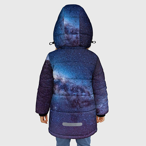 Зимняя куртка для девочки Космос просто космос! / 3D-Черный – фото 4