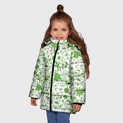 Куртка зимняя для девочки Зелёное поле, цвет: 3D-черный — фото 2