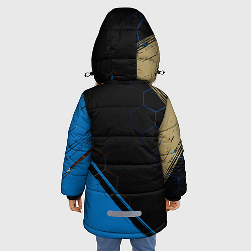 Зимняя куртка для девочки INTER Pro Football Краска / 3D-Черный – фото 4