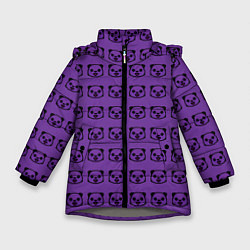 Куртка зимняя для девочки Purple Panda, цвет: 3D-светло-серый