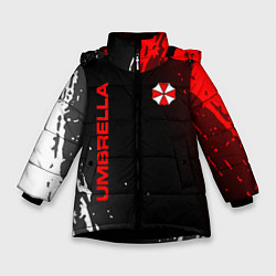 Куртка зимняя для девочки Resident evil амбрелла, цвет: 3D-черный