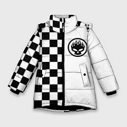 Куртка зимняя для девочки Offspring punk, цвет: 3D-черный