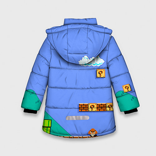 Зимняя куртка для девочки Марио дизайн / 3D-Светло-серый – фото 2