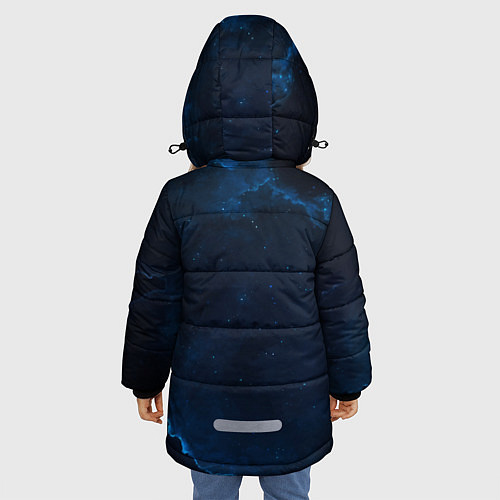 Зимняя куртка для девочки Звездные облака / 3D-Черный – фото 4