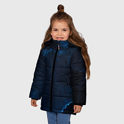 Куртка зимняя для девочки Звездные облака, цвет: 3D-черный — фото 2
