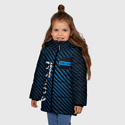 Куртка зимняя для девочки VOLVO Volvo Sport Карбон, цвет: 3D-черный — фото 2