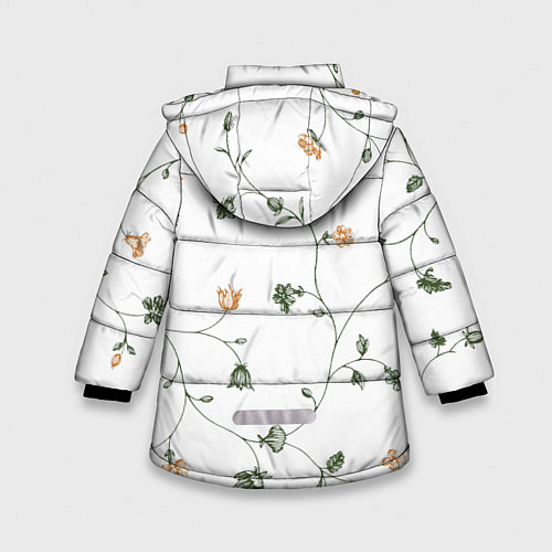 Зимняя куртка для девочки Весенний вьюн / 3D-Светло-серый – фото 2