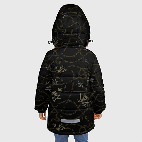 Зимняя куртка для девочки Пираты Карибского моря Паттерн / 3D-Черный – фото 4