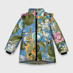 Зимняя куртка для девочки Цветы Радужный Сад