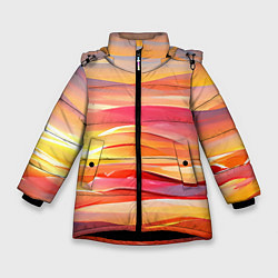 Зимняя куртка для девочки Закатное солнце