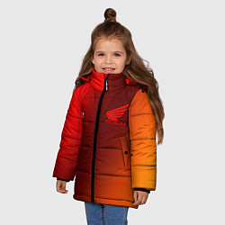 Куртка зимняя для девочки HONDA RACING, цвет: 3D-черный — фото 2