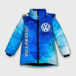 Куртка зимняя для девочки VOLKSWAGEN Volkswagen Пламя, цвет: 3D-черный