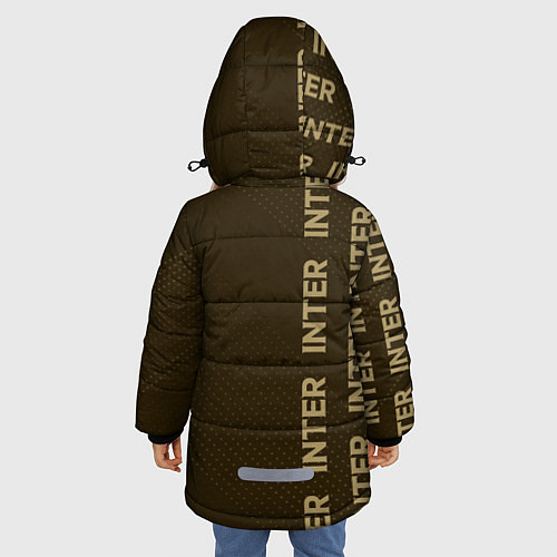 Зимняя куртка для девочки ИНТЕР Абстракция / 3D-Черный – фото 4