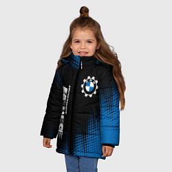 Куртка зимняя для девочки BMW BMW Autosport Абстракция, цвет: 3D-черный — фото 2