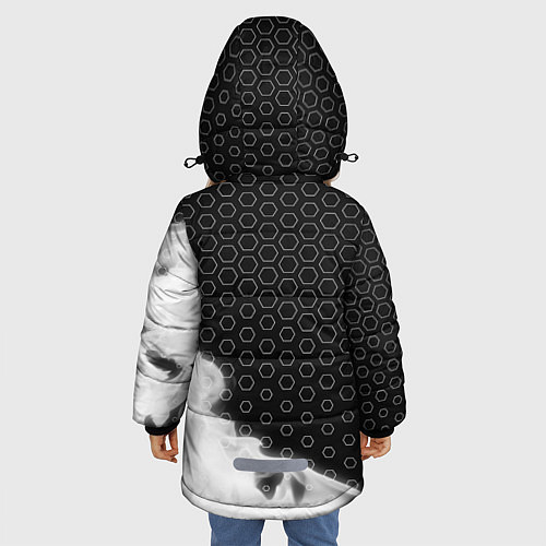 Зимняя куртка для девочки INTER Football Пламя / 3D-Черный – фото 4