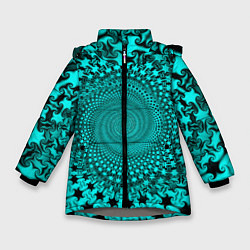 Зимняя куртка для девочки NEON FRACTAL PATTERN