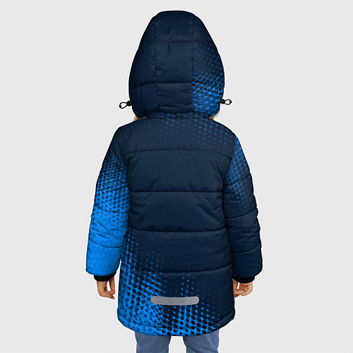Зимняя куртка для девочки SUBARU STI Абстракция / 3D-Черный – фото 4