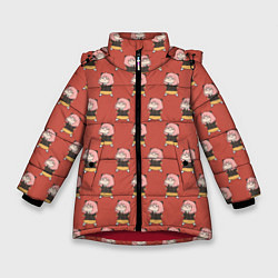 Куртка зимняя для девочки Spу x Family Аня Форджер, цвет: 3D-красный