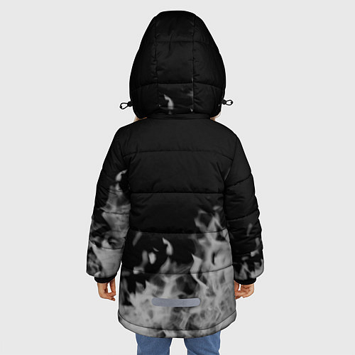 Зимняя куртка для девочки Liverpool Серое пламя / 3D-Черный – фото 4