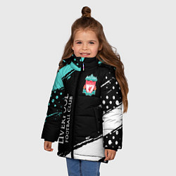Куртка зимняя для девочки Liverpool footba lclub, цвет: 3D-светло-серый — фото 2