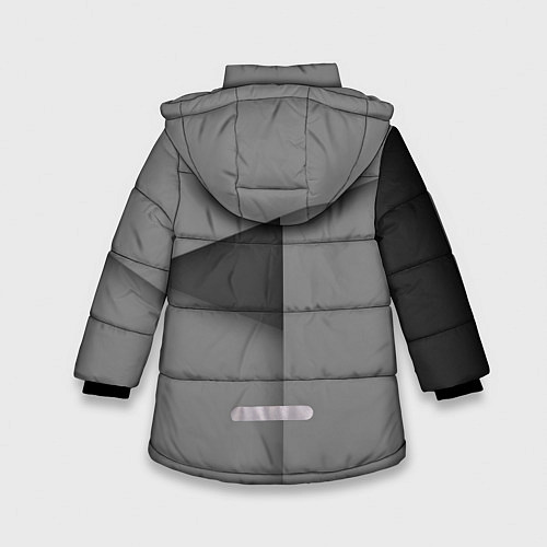 Зимняя куртка для девочки Lexus - серая абстракция / 3D-Светло-серый – фото 2