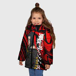 Куртка зимняя для девочки БАДЖИ ИЗ ТОКИЙСКИХ МСТИТЕЛЕЙ, цвет: 3D-черный — фото 2
