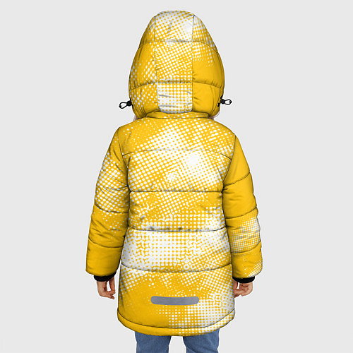 Зимняя куртка для девочки Семья смайлов / 3D-Черный – фото 4