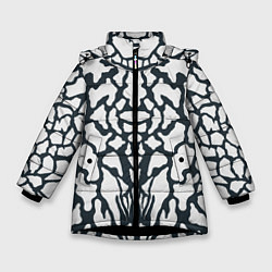 Зимняя куртка для девочки Animal Black and White Pattern