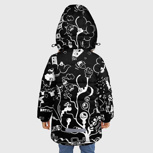 Зимняя куртка для девочки Музыкальное древо / 3D-Черный – фото 4
