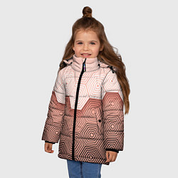 Куртка зимняя для девочки Hexagon Minimal, цвет: 3D-черный — фото 2