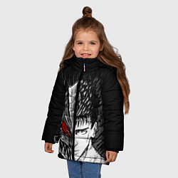 Куртка зимняя для девочки БЕРСЕРК ГАТС И ДОСПЕХИ, цвет: 3D-черный — фото 2