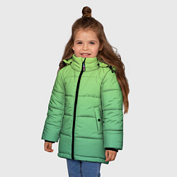 Куртка зимняя для девочки Shades of Green GRADIENT, цвет: 3D-черный — фото 2