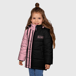 Куртка зимняя для девочки BLACKPINK HALF BLACK-PINK MINI LOGO, цвет: 3D-красный — фото 2