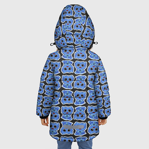 Зимняя куртка для девочки POPPY PLAYTIME - милый Хагги Вагги паттерн / 3D-Черный – фото 4