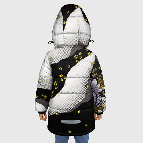 Зимняя куртка для девочки JAPAN PATTERN / 3D-Черный – фото 4