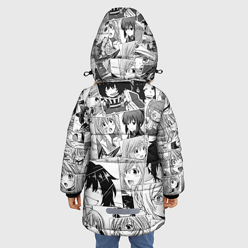 Зимняя куртка для девочки Log Horizon pattern / 3D-Черный – фото 4